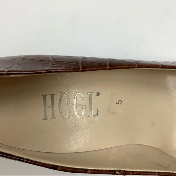 HOGL Crocodile  Caramel Heels - Picture 7 of 8